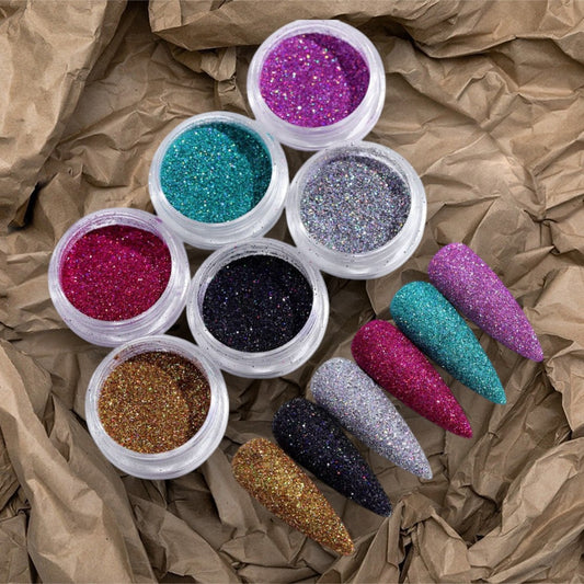 Charms 6 Colors Sparkly Nail Glitter Set - Pansytracy