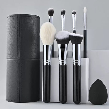 PANSYTRACY 7Pcs Professional Makeup Brush Set – Essential Face & Eye Brush Kit