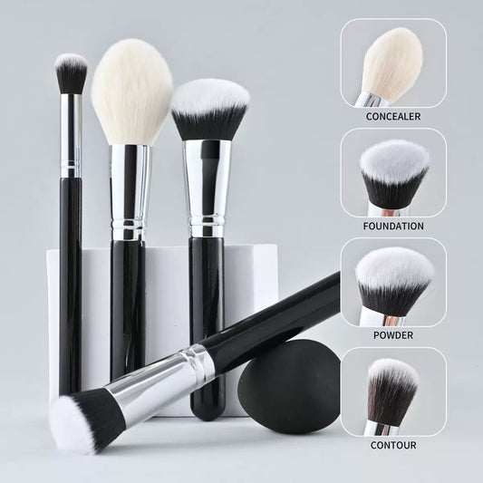 PANSYTRACY 7Pcs Professional Makeup Brush Set – Essential Face & Eye Brush Kit