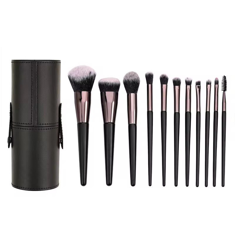 PANSYTRACYBEAUTY 11Pcs Black Luxury Makeup Brush Set