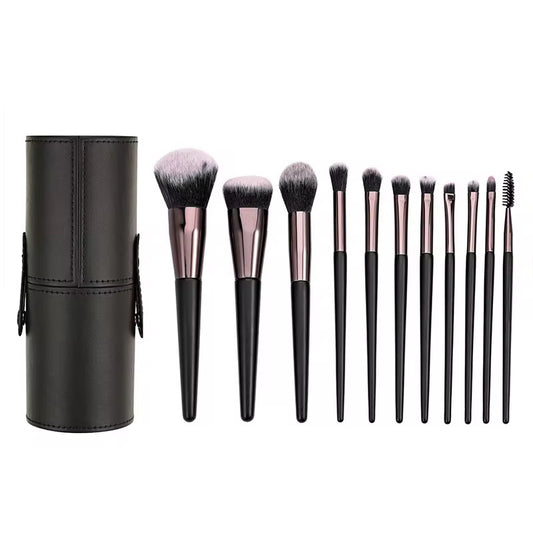 PANSYTRACYBEAUTY 11Pcs Black Luxury Makeup Brush Set