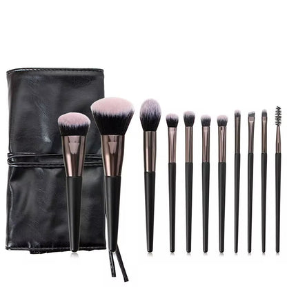 PANSYTRACYBEAUTY 11Pcs Black Luxury Makeup Brush Set