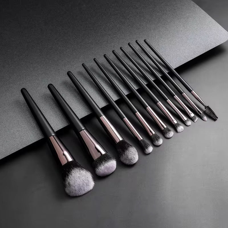 PANSYTRACYBEAUTY 11Pcs Black Luxury Makeup Brush Set