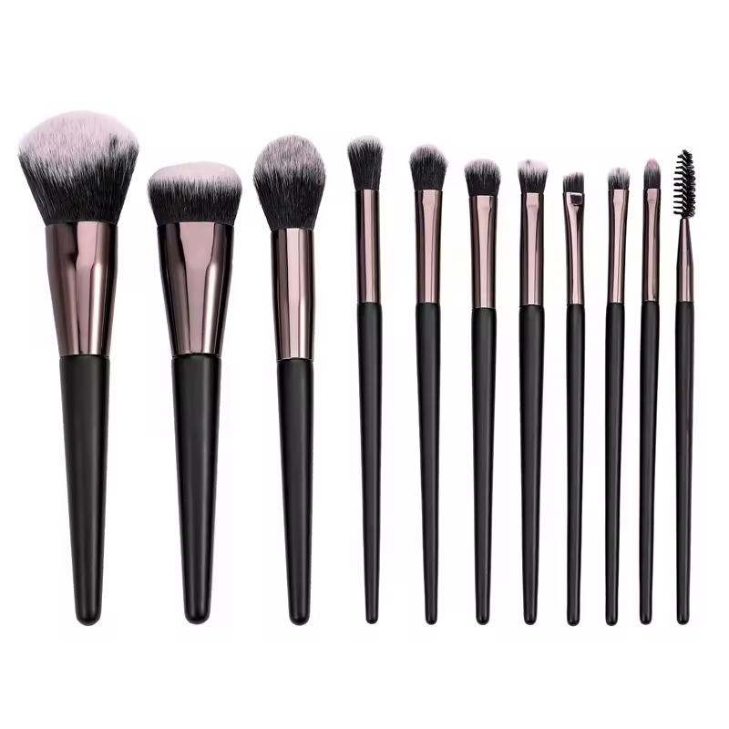 PANSYTRACYBEAUTY 11Pcs Black Luxury Makeup Brush Set