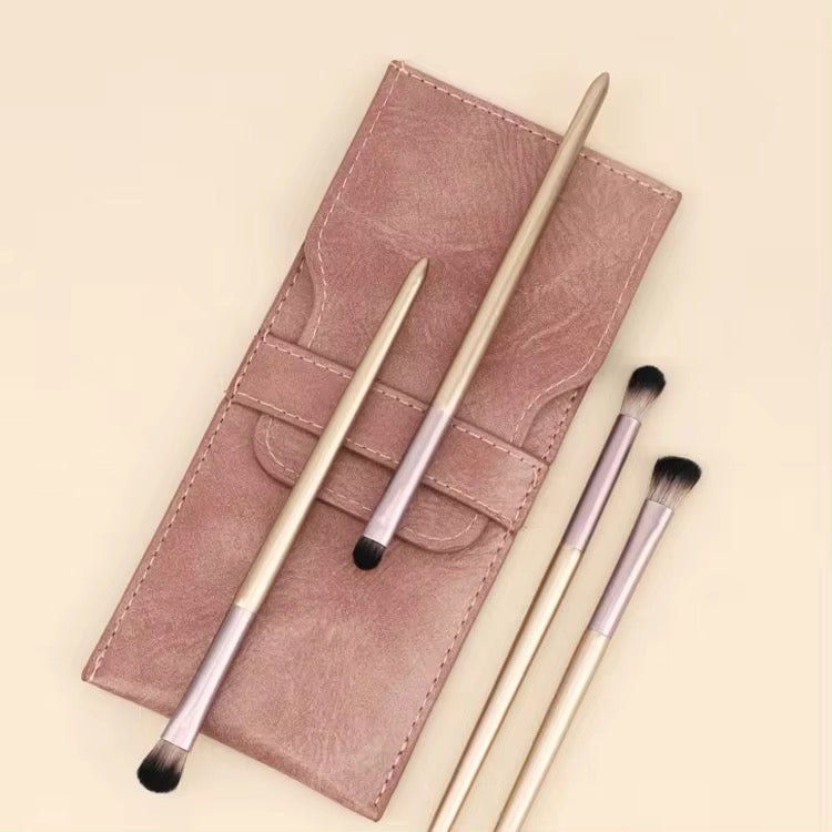 PANSYTRACYBEAUTY 4Pcs Pink Eyeshadow Makeup Brush Set