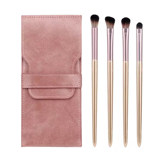 PANSYTRACYBEAUTY 4Pcs Pink Eyeshadow Makeup Brush Set