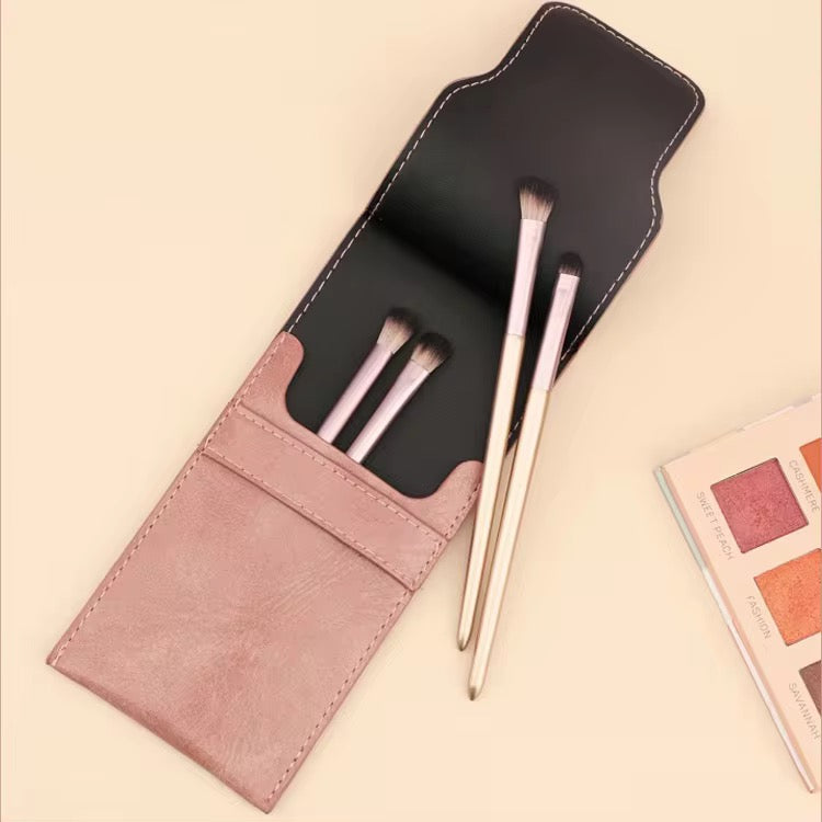 PANSYTRACYBEAUTY 4Pcs Pink Eyeshadow Makeup Brush Set