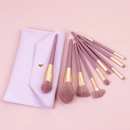PANSYTRACYBEAUTY 9Pcs Purple Makeup Brush Set Professional 