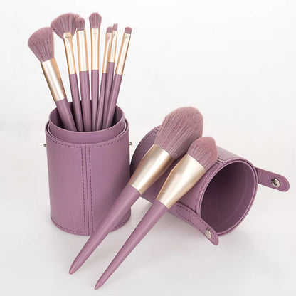 PANSYTRACYBEAUTY 9Pcs Purple Makeup Brush Set Professional Packing Box