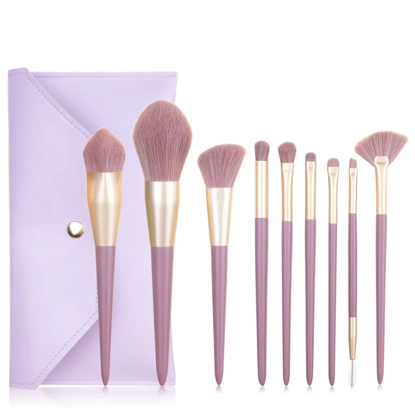 PANSYTRACYBEAUTY 9Pcs Purple Makeup Brush Set Professional