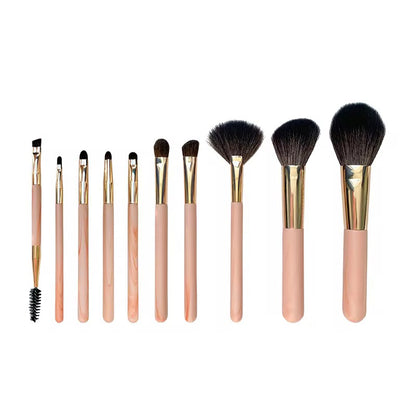 PANSYTRACYBEAUTY Portable Travel Makeup Brush Set 10Pcs