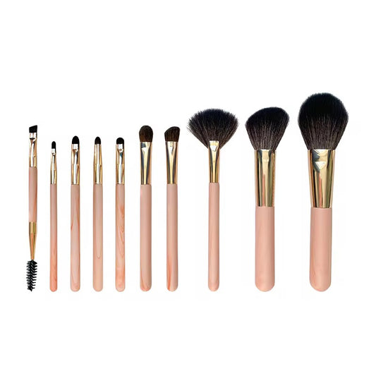 PANSYTRACYBEAUTY Portable Travel Makeup Brush Set 10Pcs