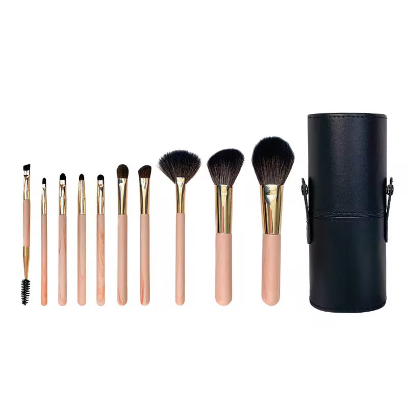 PANSYTRACYBEAUTY Portable Travel Makeup Brush Set 10Pcs
