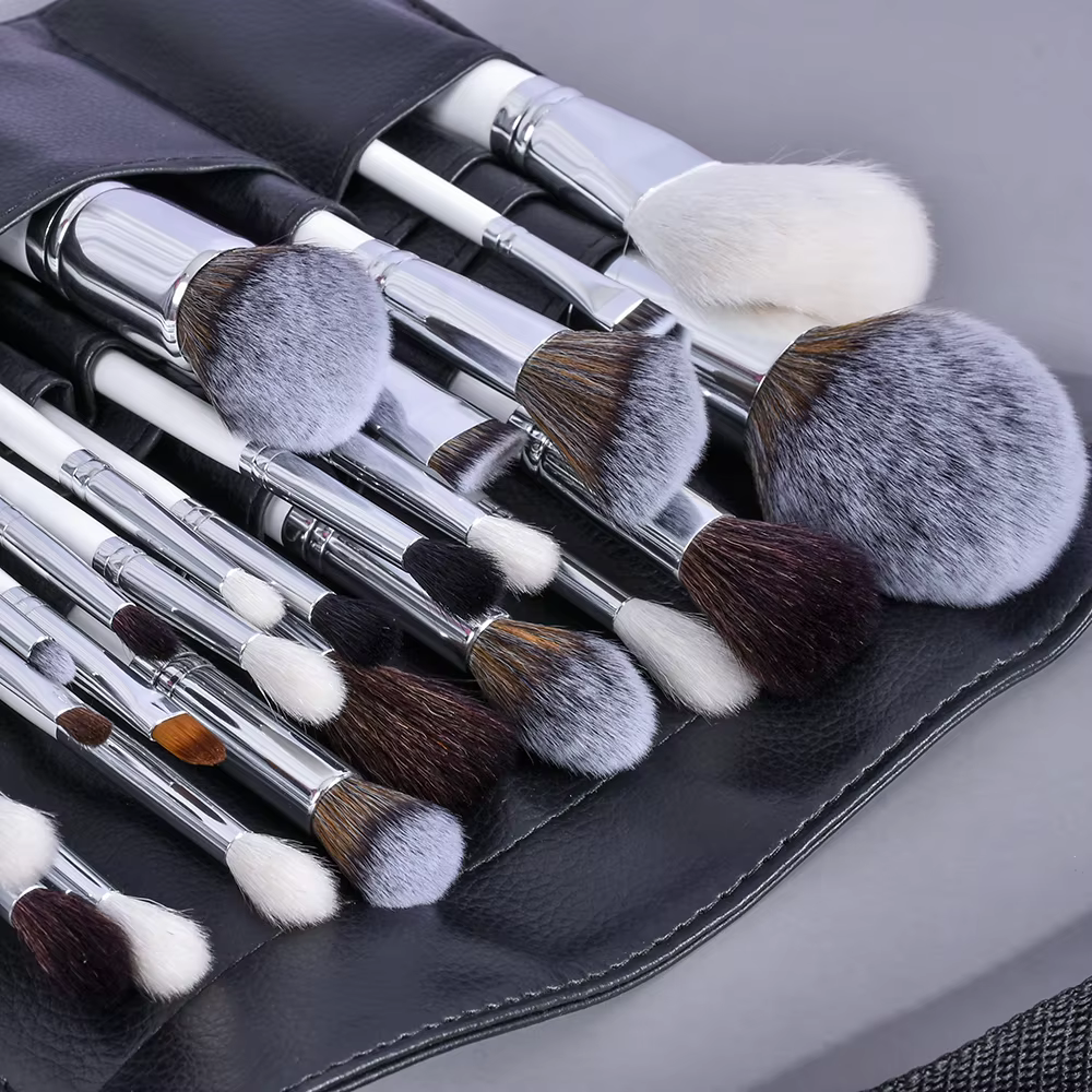 Premium Professional Makeup Brush Set Goat Hair Wooden Handle