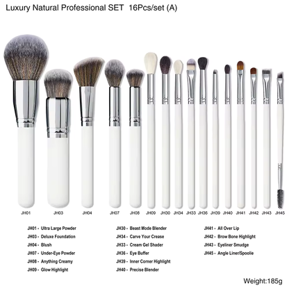 Premium Professional Makeup Brush Set Goat Hair Wooden Handle