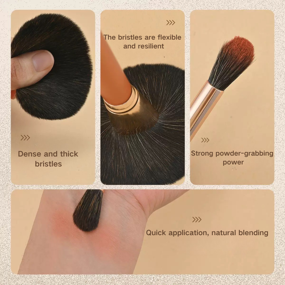 PANSYTRACY 17-Piece Makeup Brush Set Loose Powder Blush Contour and Eyeshadow Brushes