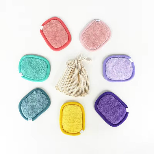 7Pcs Makeup Removal Cotton Pads Reusable Facial Clean