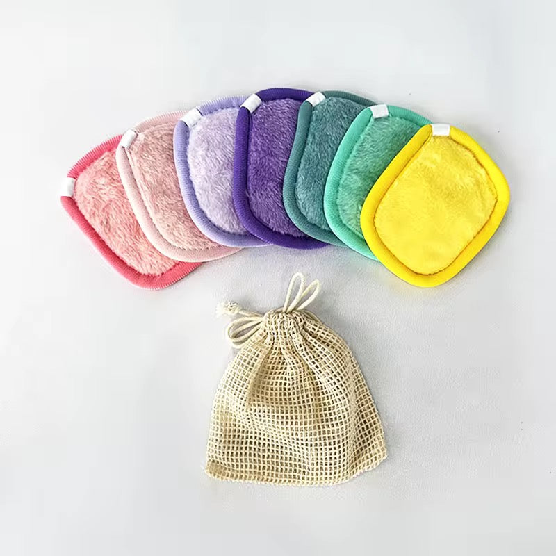 PANSYTRACY BEAUTY 7Pcs Makeup Removal Cotton Pads Reusable Facial Clean