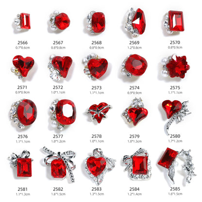 PANSYTRACY Bordeaux Red Pile Diamonds - Pansytracy