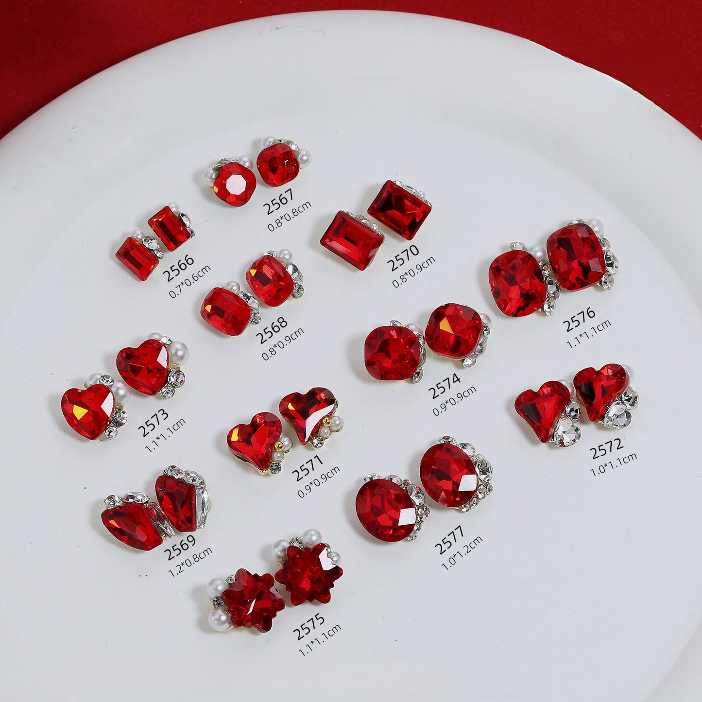 PANSYTRACY Bordeaux Red Pile Diamonds - Pansytracy