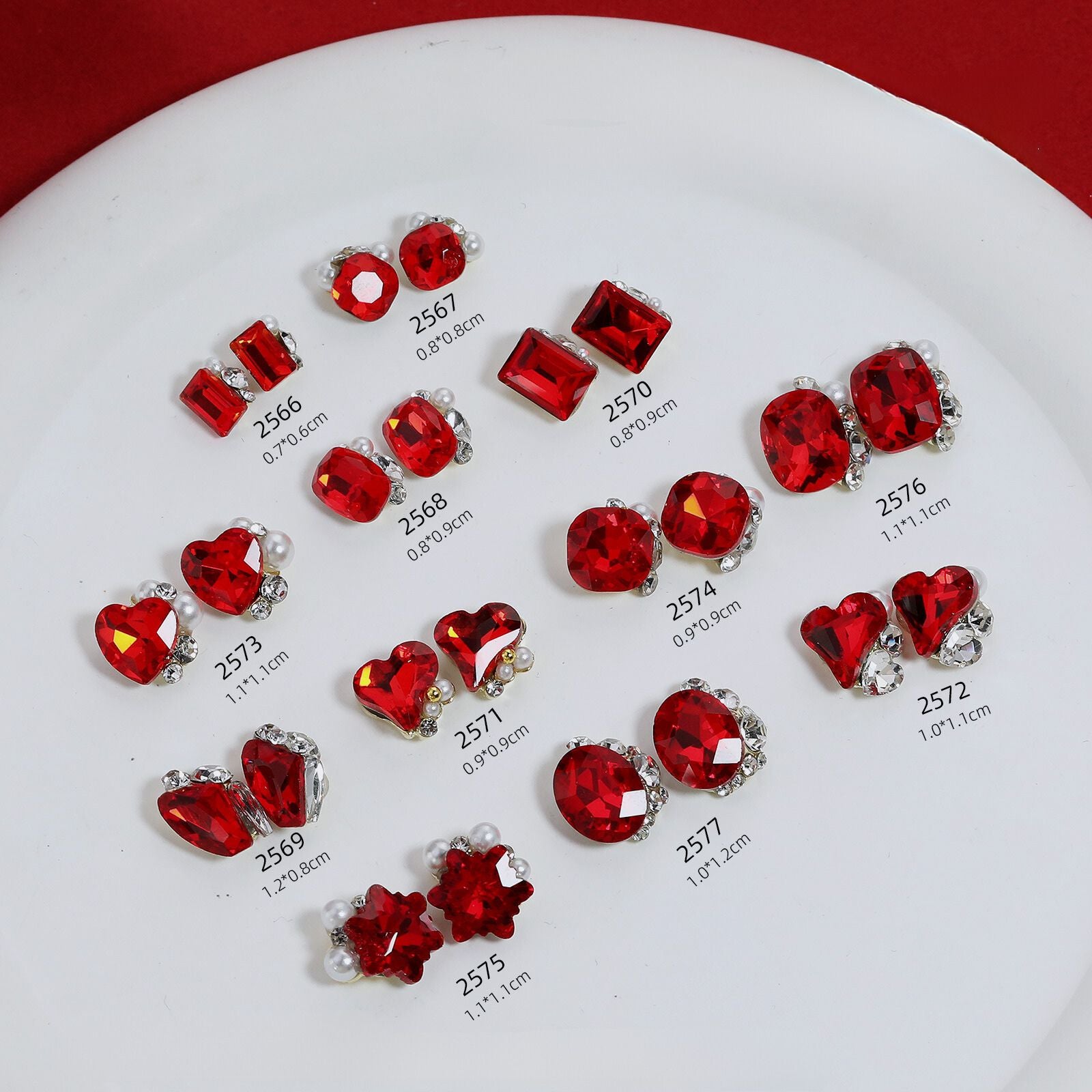 PANSYTRACY Bordeaux Red Pile Diamonds - Pansytracy