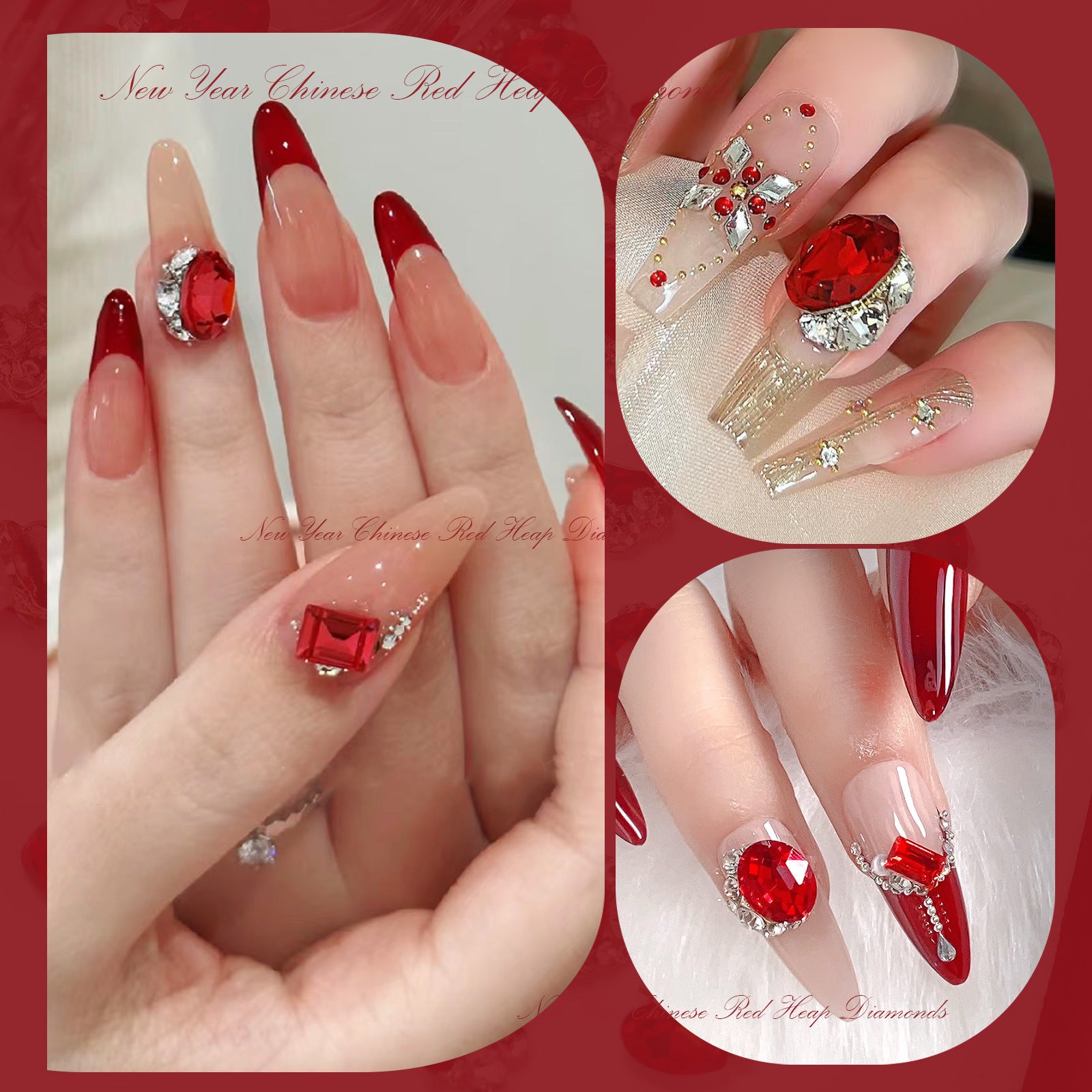 PANSYTRACY Bordeaux Red Pile Diamonds - Pansytracy