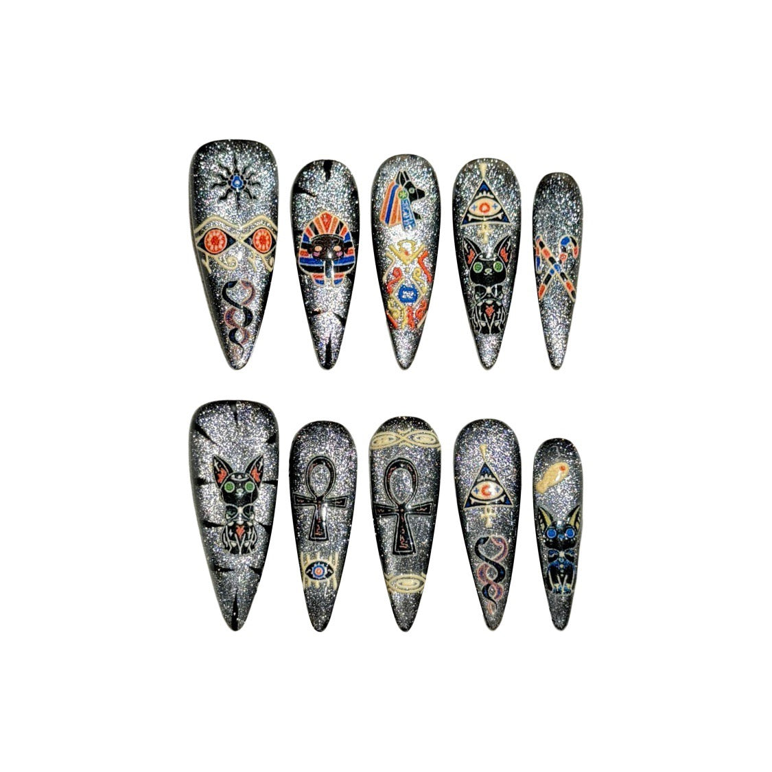 PANSYTRACY Long Stiletto Press-On Nails