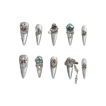  PANSYTRACY Almond Press-On Nails
