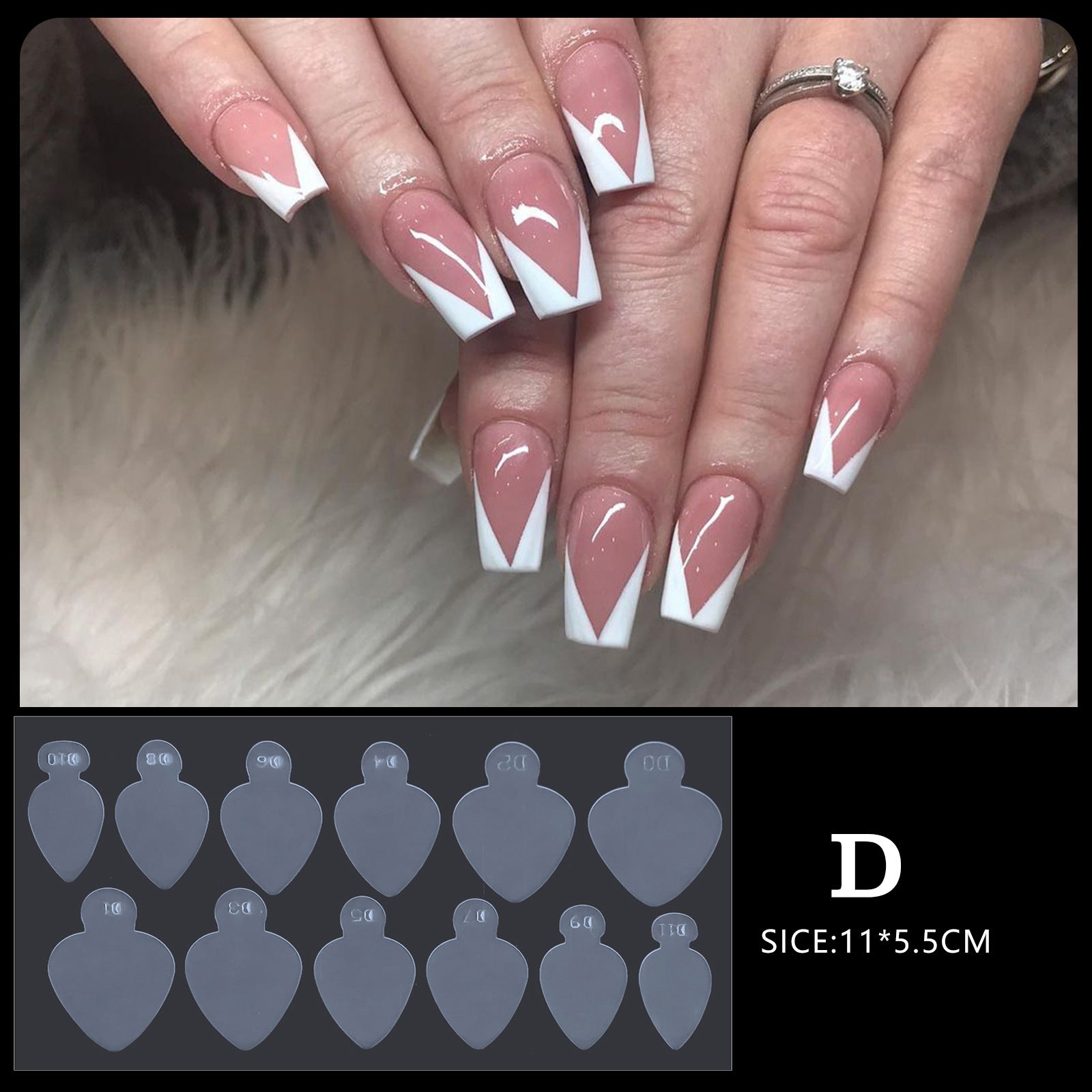 PANSYTRACY Nail Art Crystal Nail Film Molds 12 Pieces - Pansytracy