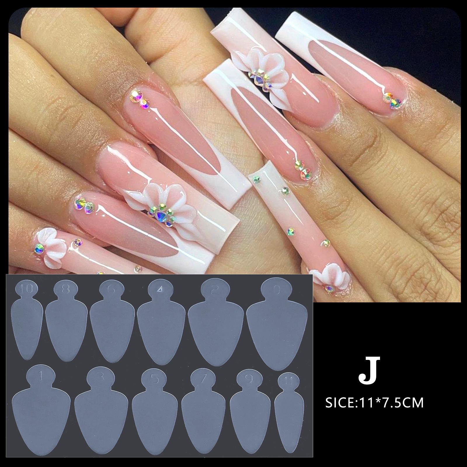 PANSYTRACY Nail Art Crystal Nail Film Molds 12 Pieces - Pansytracy