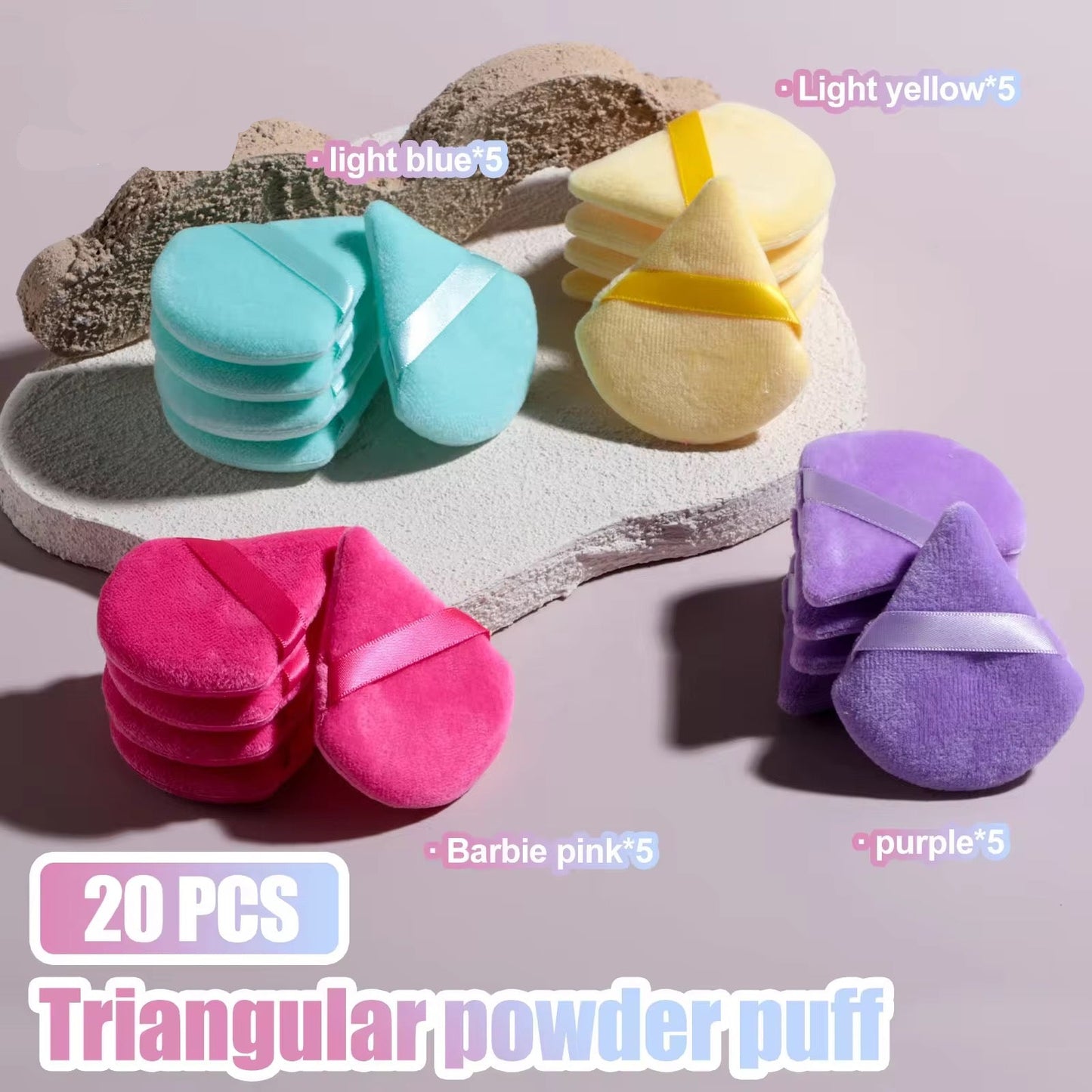 PANSYTRACY beauty 20Pcs Powder Puff Face Makeup Tools