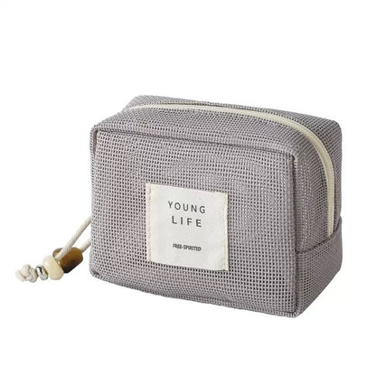 Portable Mesh Makeup Bag Cosmetic Bag
