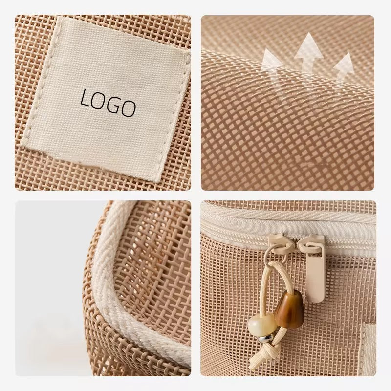 Portable Mesh Makeup Bag Cosmetic Bag
