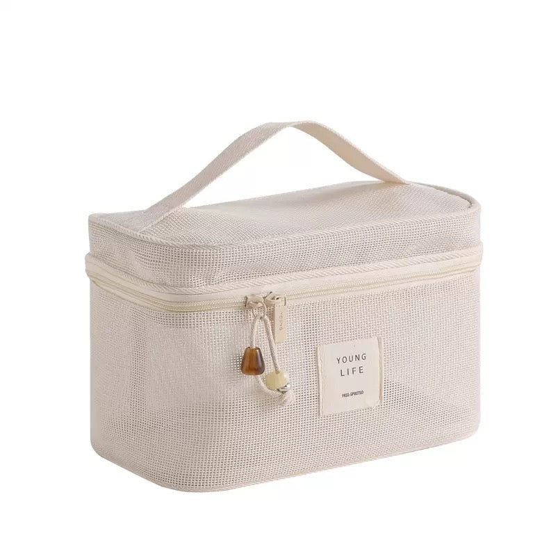 Portable Mesh Makeup Bag Cosmetic Bag