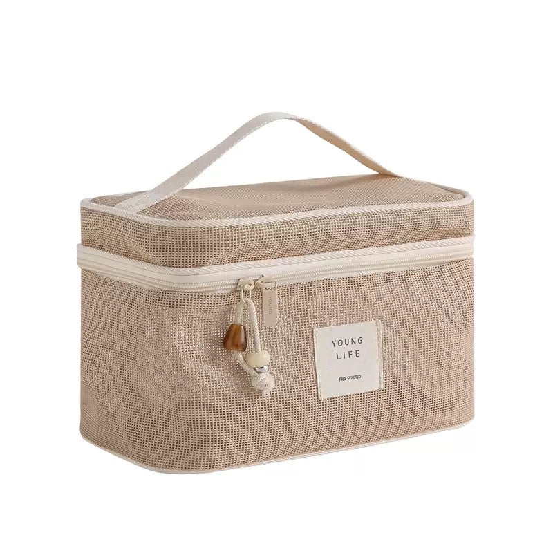 Portable Mesh Makeup Bag Cosmetic Bag