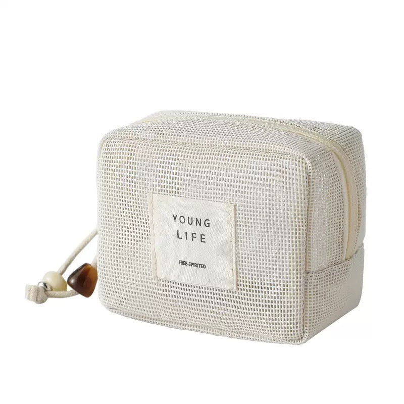 Portable Mesh Makeup Bag Cosmetic Bag