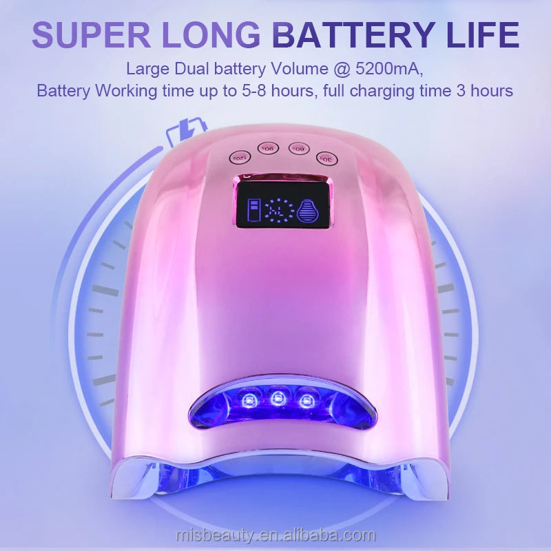 128W LED Nail Lamp Rechargeable - Pansytracy