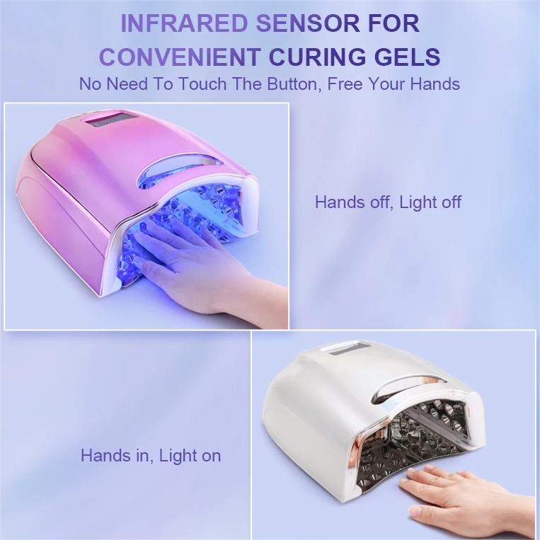 128W LED Nail Lamp Rechargeable - Pansytracy