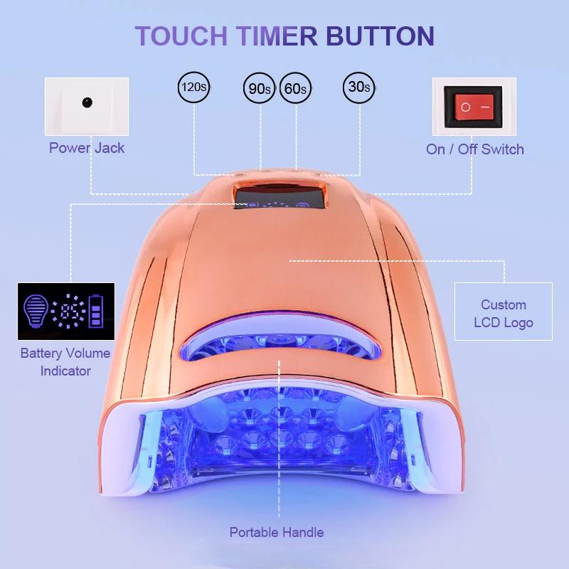 128W LED Nail Lamp Rechargeable - Pansytracy
