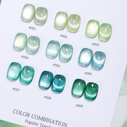 Translucent Light Green Cat Eye Gel 9 Colors - PANSYTRACY