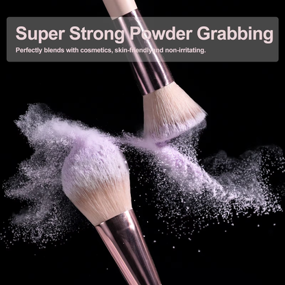 Travel Makeup Brush Set with Mirror and LED Light