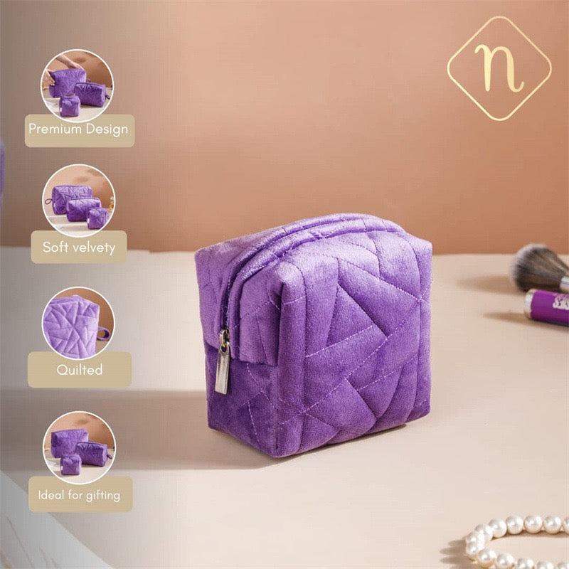 Velvet Cosmetic Storage Pouch