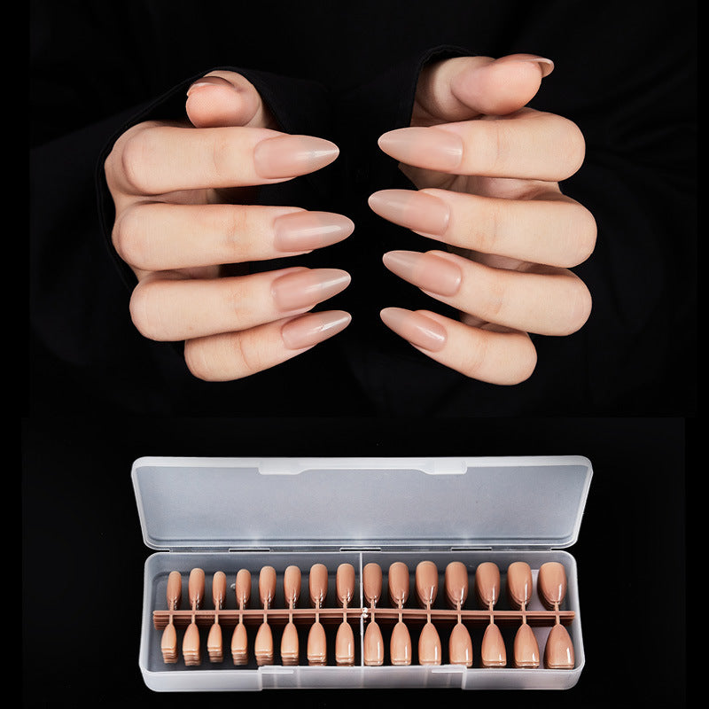 300pcs Long Pointed Nude Color Press-On Nails for Easy DIY Wearable Nails - Pansytracy