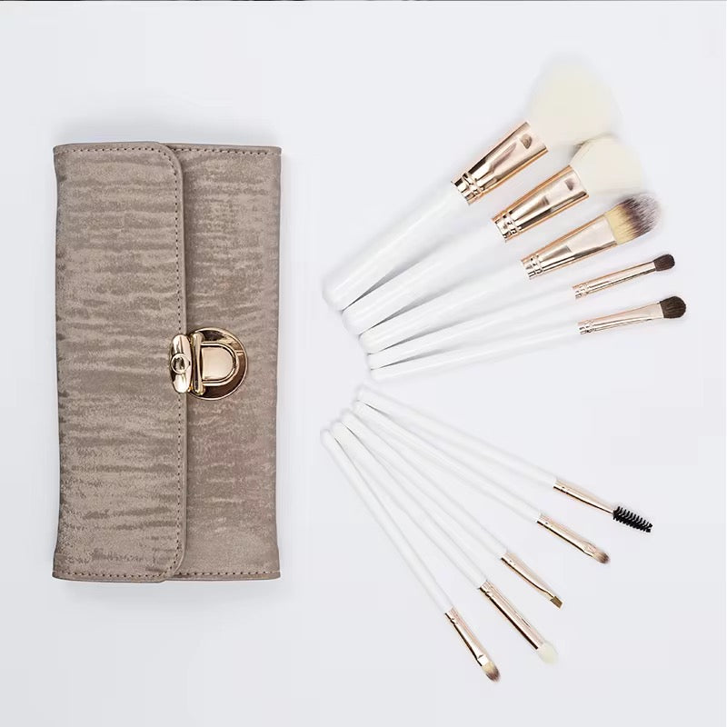 White Beauty Tools 10Pcs Makeup Brush Set - PANSYTRACY