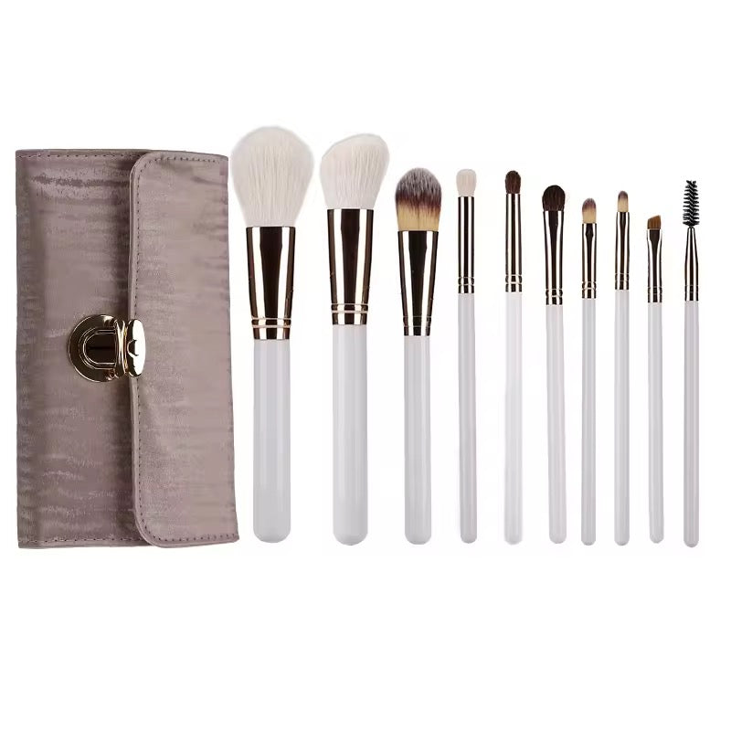 White Beauty Tools 10Pcs Makeup Brush Set - PANSYTRACY