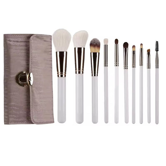 White Beauty Tools 10Pcs Makeup Brush Set - PANSYTRACY