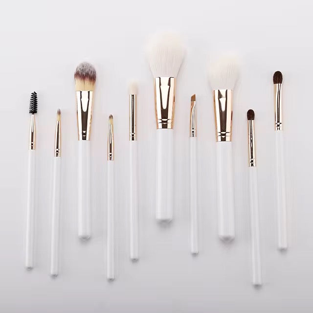 White Beauty Tools 10Pcs Makeup Brush Set - PANSYTRACY