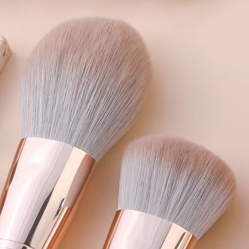 White Gold Makeup Brush Set with Bag